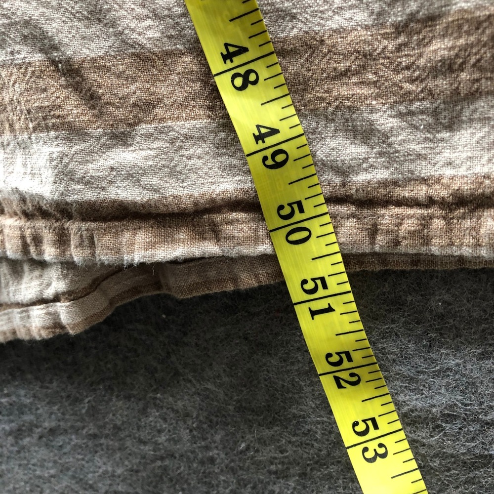 XIMO Oversized Lagenlook Midi Dress One Size Plus 3X-5X Cotton Linen Tan - Picture 9 of 12